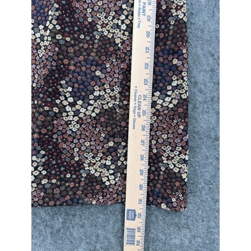 Zara Trafaluc Women Brown Floral Jacquard Short Sleeve A-Line Mini Dress Small - Picture 4 of 9